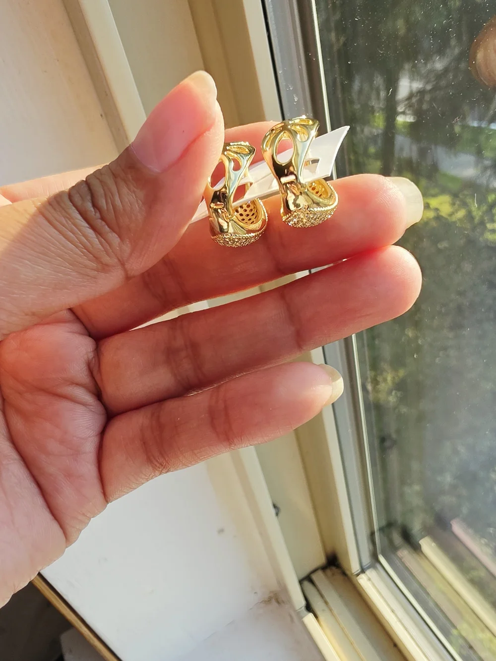 Hermosas Argollas Para Dama Oro Laminado 14k